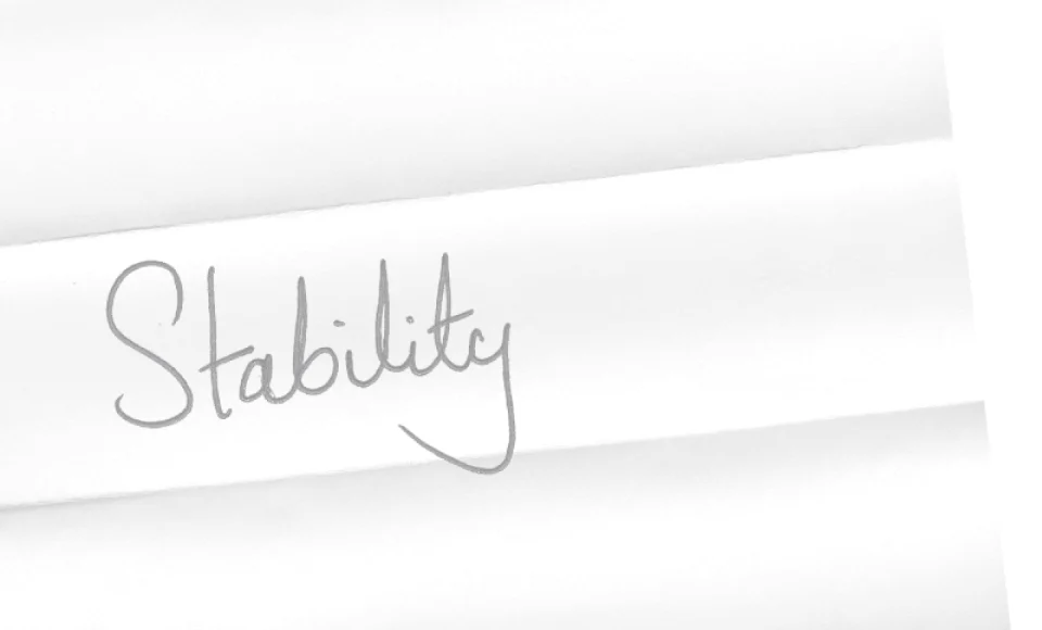 Handwritten note reading Stability